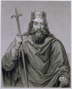 Clodoveo I (465-511) sovrano merovingio dei Franchi, inciso da G. Lewy